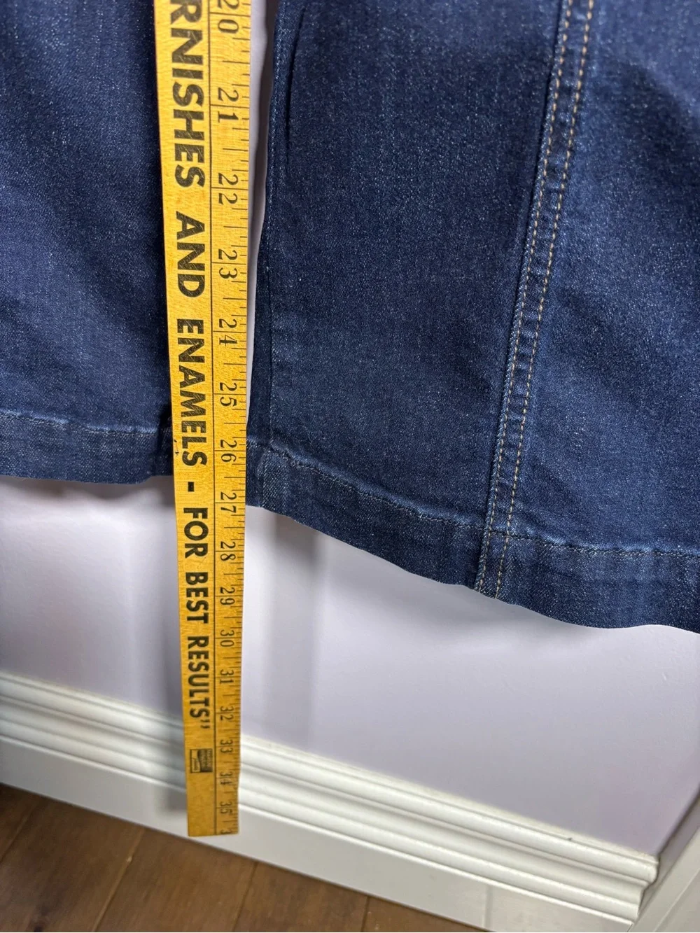 MOTHER Dark Indigo Wide-Leg Stretch Cargo Jeans Size 28 - Picture 5 of 10